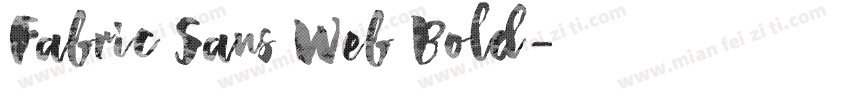 Fabric Sans Web Bold字体转换